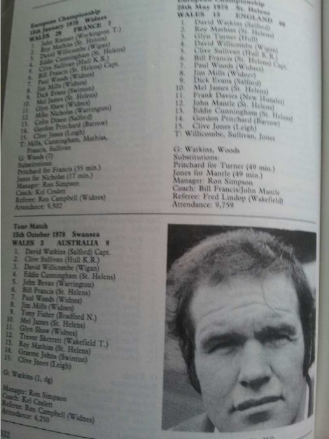 Widnes and Welsh league legend, Jim Mills.